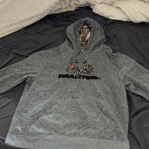 Realtree Other - Realtree Charcoal Men's Hoodie with Camo Accents